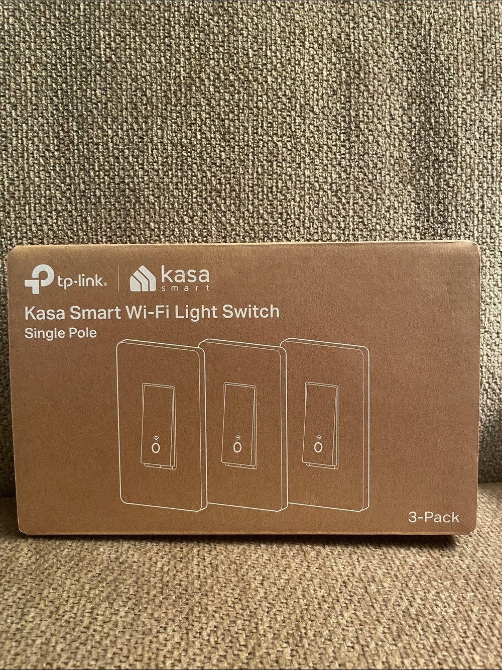 NWT TP-Link Kasa Smart Wi-Fi Light Switch 3-Pack - single pole
